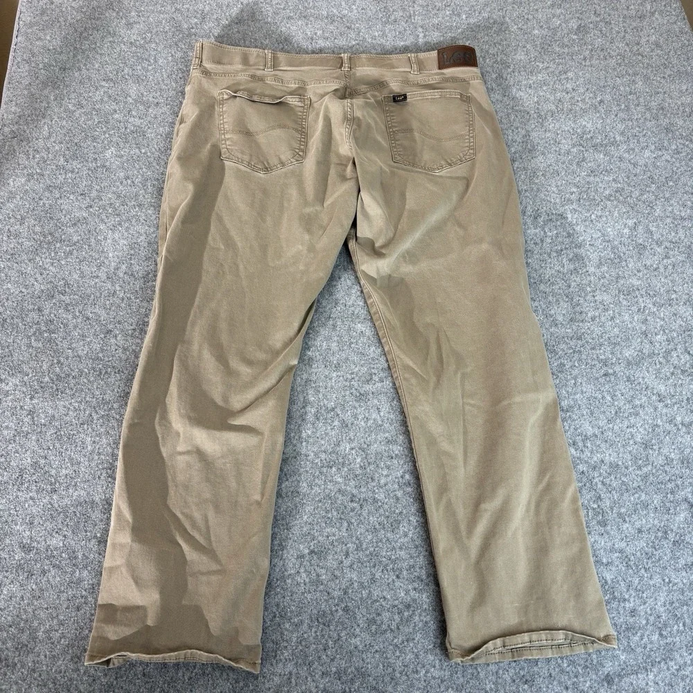 Lee Pants Extreme Motion Khaki Mens 40x30 (Fits 40x28) Straight Fit Stretch Tan - Picture 6 of 14